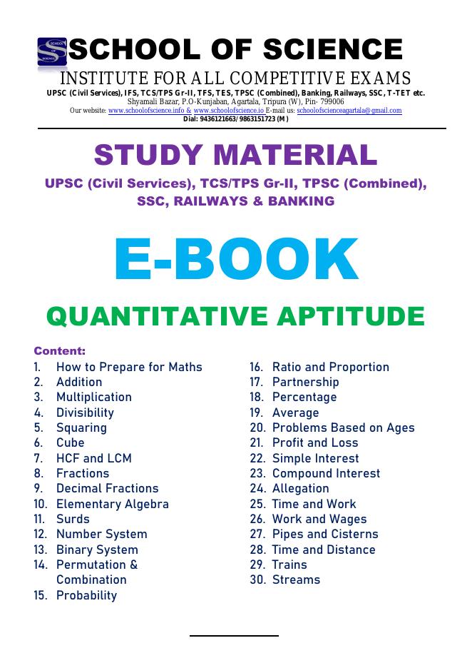Quantitative Aptitude cover preview